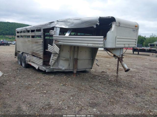  Salvage Custom Trailers Livestock Hauler