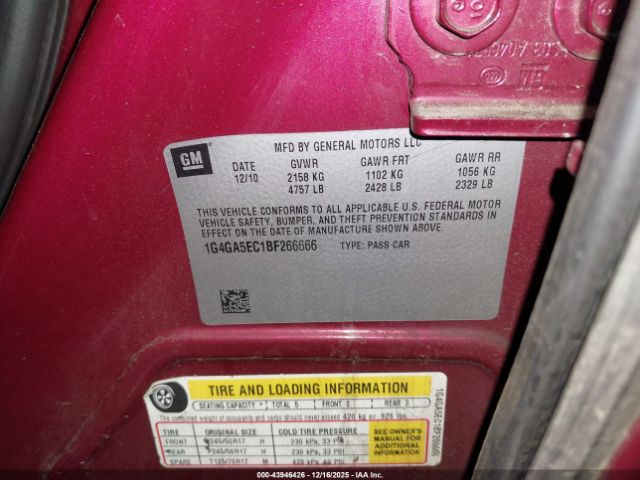 Buick LaCrosse Cx Image 12